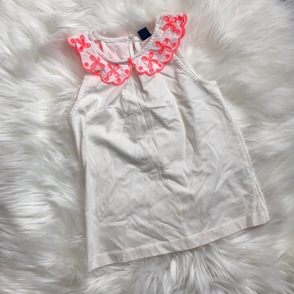 GAP Other - Gap Neon Embroidered lace collar tank top
